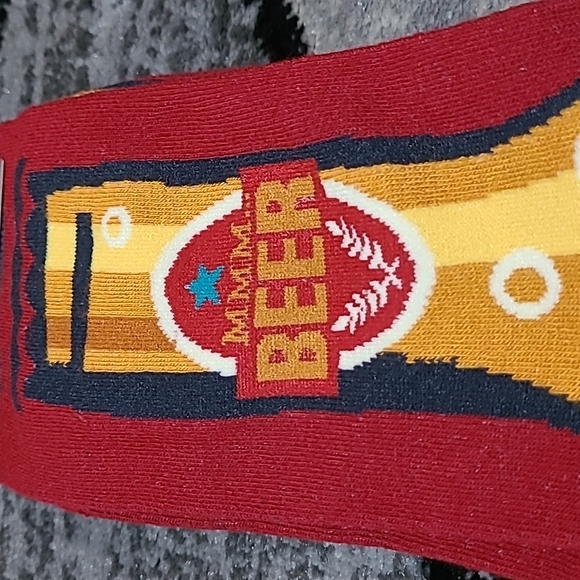 MMM BEER THEMED NOVELTY CREW SOCK - Picture 5 of 6
